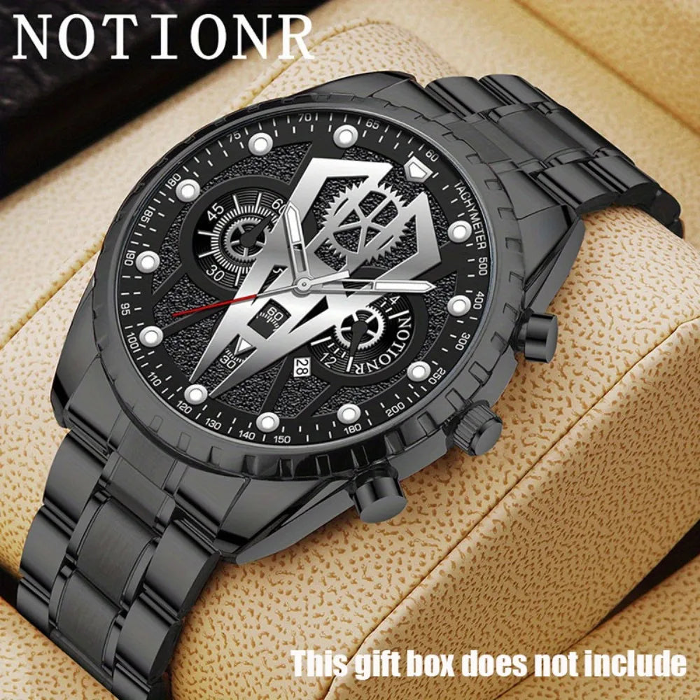 Relógio NOTIONR Executivo - Mostrador Azul-Dourado Premium