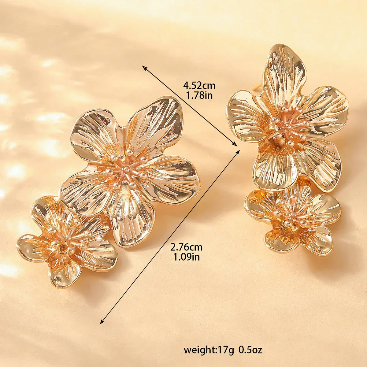 Brincos Femininos Margarida em Camadas