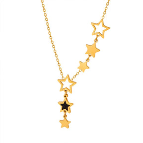 Colar Estrela Celestial | Aço Inoxidável Banhado a Ouro 18k