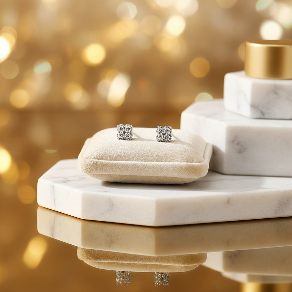 Brincos Attagems com Moissanita Premium