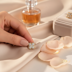 Brincos Attagems com Moissanita Premium